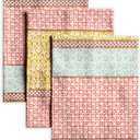 Maison d' Hermine Kitchen Towels Set of 3 100% Cotton 27.50" x 20" Reusable Cloth Tea Dish Towels Absorbent with Hanging Loop for Kitchen Valentines Day Decorations Spring/Summer (Provence)