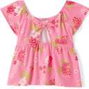 The Children's Place Baby-Girls and Toddler Short Sleeve Flutter Shirt (Pink)