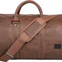 seyfocnia Convertible Travel Garment Bag,Carry on Garment Duffel Bag for Men Women - 2 in 1 Hanging Suitcase Suit Business Travel Bag (Brown)