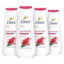 Dove Body Wash Rejuvenating Pomegranate & Hibiscus 4 Count, Healthy-Looking Skin Gentle Skin Cleanser with 24hr Renewing MicroMoisture 20 oz