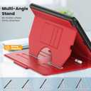 Case for iPad 9th/8th/7th Generation Case 10.2 inch 2021/2020/2019, PU Leather Strong Magnetic Cover with Multi-Angle Magnetic Stand, Pencil Holder, Card Slots, Auto Sleep/Wake, Red