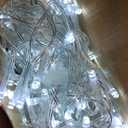 JMEXSUSS 33ft 100 LED White Christmas Lights, 8 Modes Connectable Clear Wire Twinkle Fairy String Lights Indoor, Plug-in Christmas String Lights Outdoor Waterproof for Christmas Wedding Party Tree