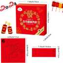 Chinese New Year Decoration - 2026 Spring Festival Paper Cutting for Window Decor, Rabbit Fu Character Paper Red Stickers for Wall and Door, Best Lucky Party Gift for Kids