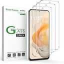 amFilm 3 Pack Compatible with Motorola Moto G Stylus 2024 5G 6.7" Screen Protector Tempered Glass with Easy Installation Handles, HD Clear, Anti-Scratch Bubble-Free (ST24-6.7")