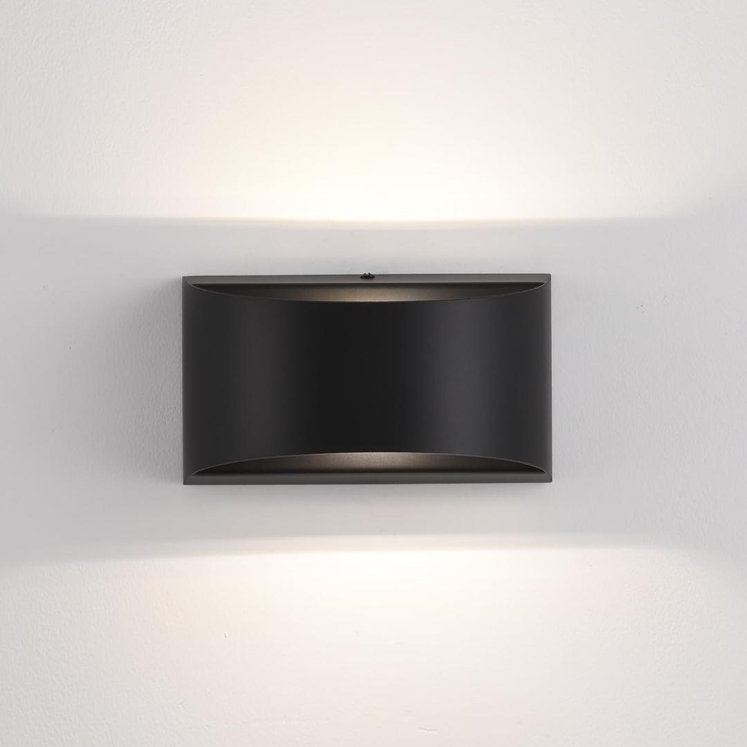 Black Modern LED Wall Sconces Set of Two Hardwired Wall Sconces Indoor Up and Down Wall Mount Light Hardwired Indoor Wall Lights(Bulb not Included) (1 Pack)