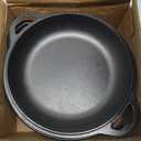 Lodge Cast Iron Double Dutch Oven - Pre-Seasoned 2-in-1 Cast Iron Cookware - Pot & Skillet Combo - Even Heat Retention - Oven-Safe, Versatile Pot - 5 Quart