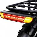 Bike Tail Light, Red & Yellow Dual Flash Warning & Fog Light, 6 Modes USB-C Rechargeable, 24H Runtime, 400 Lumen LED Bicycle Light, IPX6 Waterproof for Commuting & Night Riding