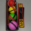 YMX BOXING Ultimate Reflex Ball Set with Counter App - 4 React Reflex Ball Plus 2 Adjustable Headband, Great for Reflex, Timing, Accuracy, Focus & Coordination Training for Boxing, MMA and Krav Mega (Pink/Yellow/Red/Green)