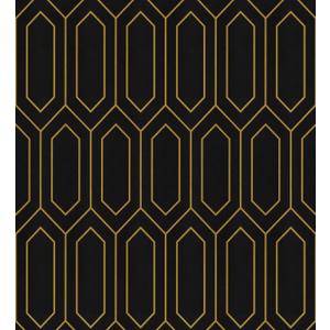 Safiyya 393"x17.3" Peel and Stick Wallpaper Gold and Black Wall Paper Geometric Contact Paper Self Adhesive Removable Wallpaper for Wall Vinyl Roll Safiyya 393"x17.3" Peel and Stick Wallpaper Gold and Black Wall Paper Geometric Contact Paper Self Adhesive Removable Wallpaper for Wall Vinyl Roll
