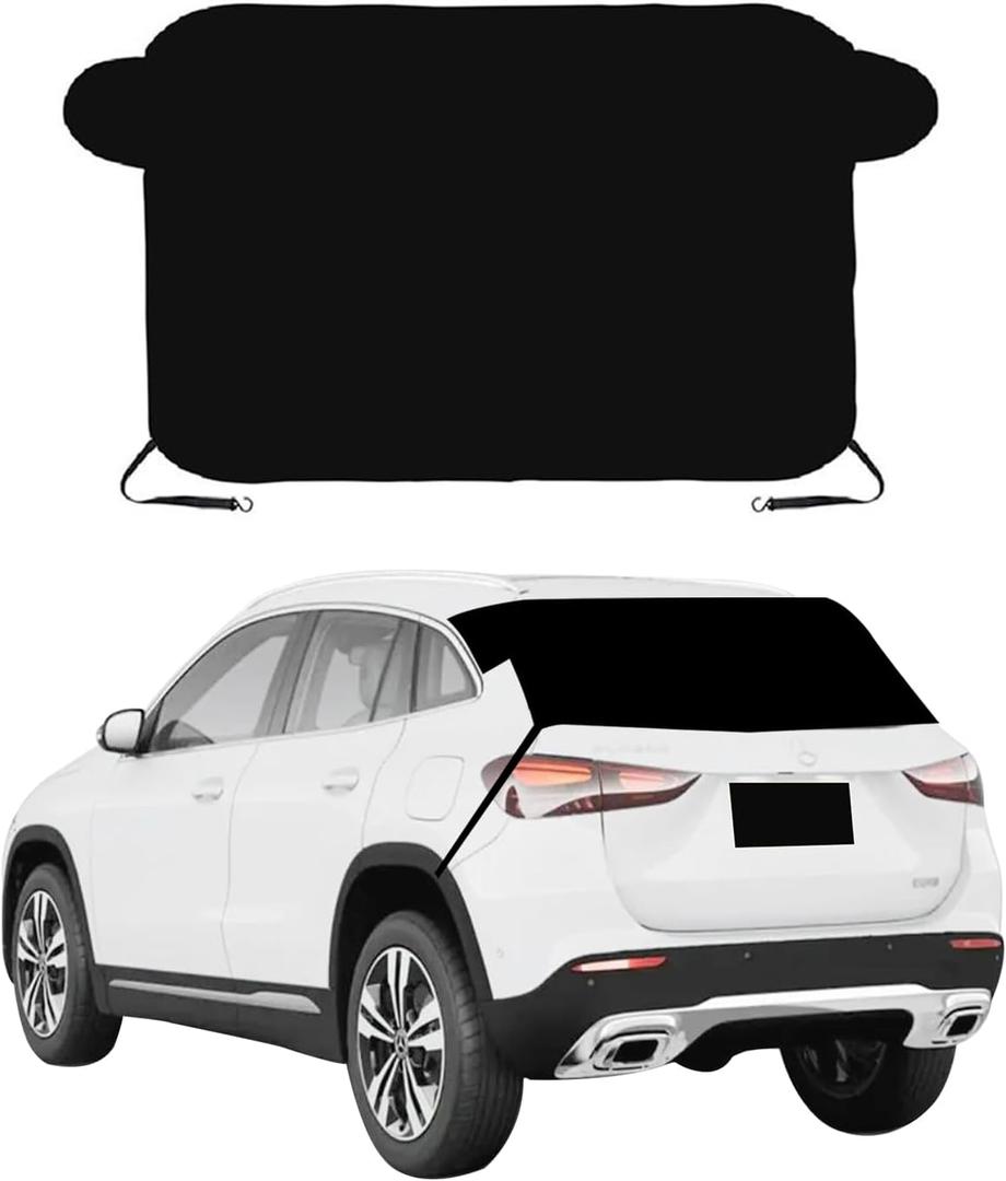 Car Rear Windshield Cover for Ice and Snow, Thicken Rear Frost Guard Windshield Cover for Cars Hatchback Sedan Trucks Vans and SUV58"x 42"