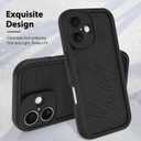 MZELQ for iPhone 17 Case 2025 Case, Silicone Wave Ripple Cute Pattern, Camera Protection Soft Slim Shockproof for Girls Women -Black