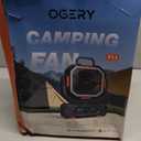 OGERY 2025 Upgraded Camping Fan, Portable Rechargeable Fan with 20000mAh Battery Powered, Stronger Wind, Stepless Speed Regulation, Fast Charging for Tent, Travel, Car, Outdoor Camping Essentials