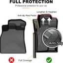 AOMSAZTO Floor Mats for Ford Ranger 2024 2025 2026 SuperCrew Cab, 1st & 2nd Row All Weather Protection Car Floor Liners Waterproof Anti Skid Mats