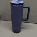 Built 40 oz Cascade Flip Straw Tumbler, Double Wall Insulated Tumbler, Gym & Sport Bottles - Stainless Steel & Straw Lid, Leak-Proof, Soft Base, Portable BPA-Free (Pacific Blue)
