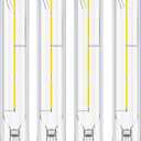 T10 Tubular Bulbs,E26 Dimmable Led Light Bulbs 4W Equal 40 Watt,4000K Daylight,8.9 Inches Long Led Tube Bulb,T10 Clear Glass Cover,4Pack.