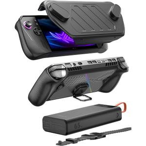 JSAUX PC0111 ModCase Compatible with ASUS ROG Ally X, Modular Case with 20000mAh Power Bank, Included Protective Case, Face Cover, Power Bank, Metal Bracket and Strap - Power Bank Set
