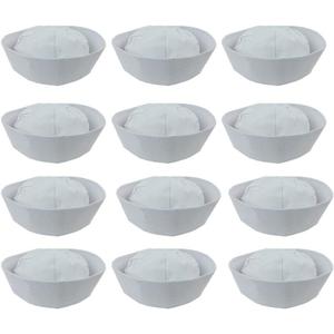 Funny Party Hats White Sailor Cap - Nautical Yacht Hat - Gob Hat - Costume (White)