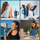 Silicone Boot Compatible with Sinple Midern 24/30/40 oz Tumbler with Handle/Trek Pivot, Protective Anti-Scratch Bottle Bottom Sleeve Cover Compatible with Sinple Midern Tumbler (Bling Slumberland)