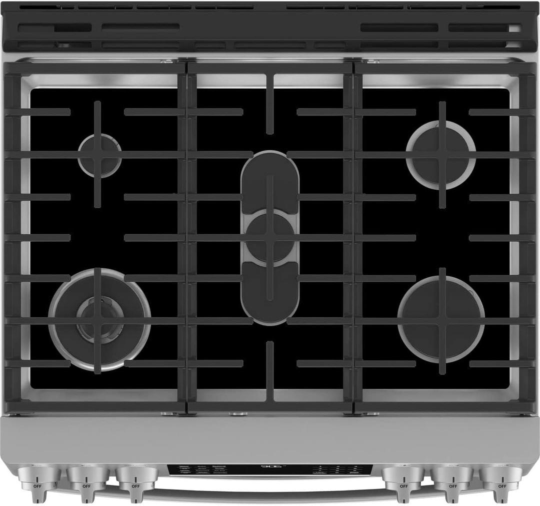 Stove Top Protector for General Electric GE Gas Range Stove Top, Custom Fit Ultra Thin Reusable Burner Splatter Spill Guard Protective Cover Liner - PGS960EELES