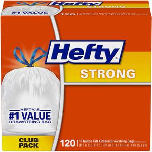 Hefty Strong Kitchen Trash Bags, 13 Gallon, (Family Pack)