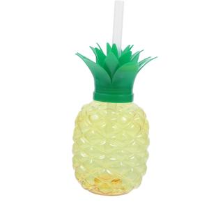 Reusable Pineapple Shaped Drinking Cups Straws Fun Fruit Design for Parties Picnics and Beach Events for Celebrations and Festive Gatherings