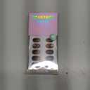 BTArtbox Press On Nails Almond - Amber Hoops, Tortoise Shell Short French Tip Press On Nails with Glue and Adhesive Tabs for Women, Soft Gel Glue On Nails in 16 Sizes - 32 Stick On Nails Kit