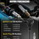 MIKKUPPA Ignition Coil Pack and Spark Plugs UF549 & 9029 Replacement for 2007-2018 Nissan Altima Versa Sentra Rogue NV200 2.5 1.8 1.6 2.0 L4 Set of 4 Spark Plugs Coil Packs