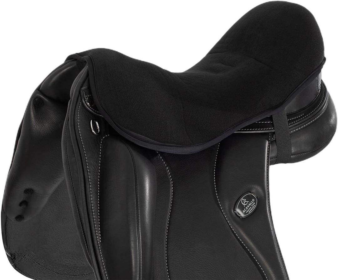 Acavallo Gel Seat Saver Dressage Dri-Lex Ortho-Coccyx, Color Black, Size Large (AC514-09-LG)