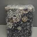 Goideal Washable Rug 4x6, Vintage Area Rugs Non Slip, Indoor Low Pile Carpet with Rubber Backing for Living Room Kitchen Bathroom Entryway Office Bedroom, Black & White