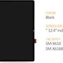 A-MIND for Samsung Galaxy Tab S9 FE Plus 12.4" LCD Replacement Display S9 FE+ SM-X610 SM-X616 Screen Replacement Touch Screen Digitizer Assembly Glass Repair Parts