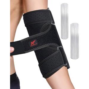 Hurmoya Elbow Brace Comfortable Night Elbow Sleep Support, Tendonitis, Relief for Men and Women, 2 Removable Metal Splints for Cubital Tunnel Syndrome