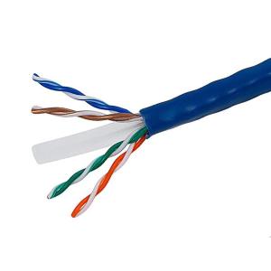 Monoprice Cat6 Ethernet Bulk Cable - Stranded, 550Mhz, 10G, UTP, CM, 24AWG, Pure Bare Copper Wire, Pull Box, 250 Feet, Blue
