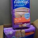 Always Discreet Boutique Incontinence and Postpartum Underwear for Women, Maximum Protection, XL, Black, 16 Count (Pack of 4)