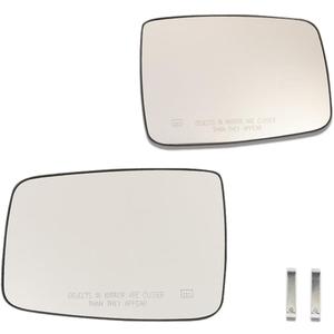 ALLGOOD Heated Exterior Mirror Glass, Compatible With Dodge Ram 1500 2500 2010, Fit Ram 1500 2011-2019, Fit Ram 2500 2011-2018, Power Heated Exterior Mirror Glass Pair LH & RH Sides