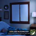 VELIMAX White Blackout Window Film, 100% Light Blocking Window Cover, Opaque Window Cling Vinyl, Privacy Film for Glass Windows, Sun Blocking Window Films Non Adhesive, 29.5in x 157.4in