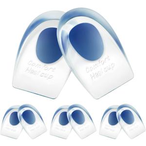 Heel Cups for Achilles Tendonitis & Plantar Fasciitis - 6 Pack Gel Shoe Inserts for Heel Pain Relief, Arch Support, for Women & Men (Size L (Men 10-14.5, Women 11.5-13)) Heel Cups for Achilles Tendonitis & Plantar Fasciitis - 6 Pack Gel Shoe Inserts for Heel Pain Relief, Arch Support, for Women & Men (Size L (Men 10-14.5, Women 11.5-13))