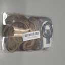 2PCS Messy Bun Hair Piece Tousled Updo with Tendrils Wavy Curly Hair Bun Scrunchies Ponytail Extension Elastic Band Hairpieces For Women (Light Brown mix Ash Blonde)