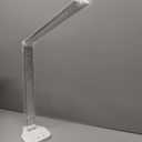 White crown LED Desk Lamp Dimmable Table Lamp Reading Lamp with USB Charging Port, 5 Lighting Modes, Sensitive Control, 30/60 Minutes Timer (White, First-Generation) (Silver)