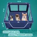 XVISHX 42x42 Inches Puppy Playpen with Gate, Dog Playpen for Puppies or Small Dogs, DogFence Pet Playpen for Indoor & Outdoor, Sturdy Safety DogPen with Thickened Fabric, High-Strength Nylon Wire Mesh