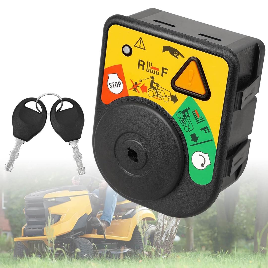 RAMATA 925-06119C 725-13425 Ignition Starter Switch with Key Fit for Cub Cadet Parts XT1-LT42 XT1-LT46 XT2-LX42 JD Troy Bilt TB30R TB42 TB46 MTD Craftsman Riding Lawn Mower Replace 725-04227 725-06119