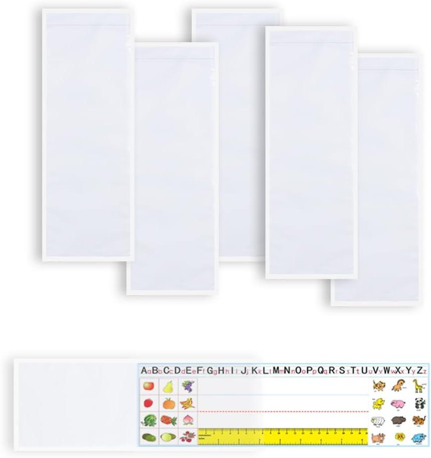 40 PCS Nameplate Pocket Adhesive Desk Nameplates Name Tag Pocket 13.5 x 4.7 Inch