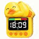 Yellow Duck Visual Timer Waterproof Shower Timer - Digital Bathroom/Kitchen Timer for Wall Mount, Study, Swim
