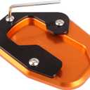 Motorcycle Kickstand Pad Enlarger Extension Side Stand Plate Pad Compatible with Harley PAN AMERICA 1250 1250S RA1250 S 2021 2022 2023 2024 2025(orange)