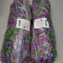 2 x 4 Pcs Artificial Hanging Flowers for Outdoors, Mixed Purple | Realistic fake silk flowers, UV resistant, faux plants, for outside home patio garden balcony yard front door porch decor