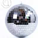 10-Inch Silver Mirror Disco Ball - The Ultimate Party Decoration for Wedding - Transform Your Event with Dazzling Light Reflections - Ideal for Dance Parties and Special Occasions - Silver