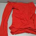 Sarin Mathews Womens One Shoulder Long Sleeve Cocktail Dresses Sexy Bodycon Ruched Wrap Split Party Formal Long Dress (XLarge,07red)