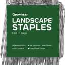 GROWNEER Landscape Staples 100 Packs 6 Inches Heavy Duty 11 Gauge Galvanized Steel Garden Stakes, Garden Staples Securing Pegs for Securing Weed Fabric Landscape Fabric Netting Ground Sheets & Fences