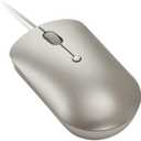 Lenovo 540 USB-C Wired Connection Computer Mouse for PC, Laptop, Computer with Windows or Chrome OS - Ambidextrous Design - 4 Button - Compact Size -Sand