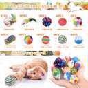 Shappy 150 Pcs Cat Toys for Indoor Cats Bulk, Kitten Toys Pack, Variety Interactive Gift Including Mice Rainbow Balls Spring Crinkle Balls Gift for Kitty Kitten Cat(Classic)