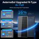 400w Solar Panel,2pcs 200 Watt Bifacial Solar Panel,12V N-Type